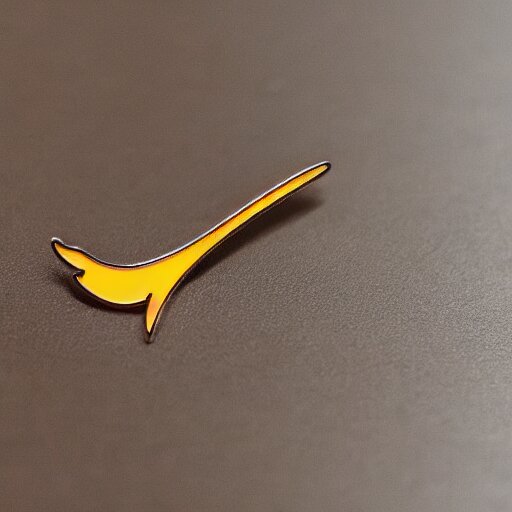 Lexica - Minimalistic enamel pin of fire flame, retro design