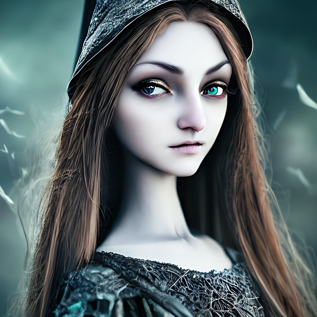 Lexica Beautiful Witch Girl Beautiful And Detailed Face Photography Full Body Aerial View 