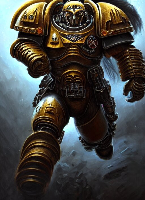 Lexica - Space marine with aztec armor, extremly detailed digital ...