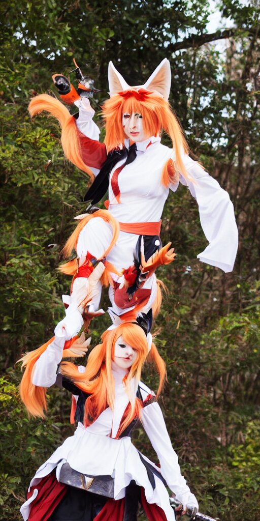 cosplay della ragazza kitsune