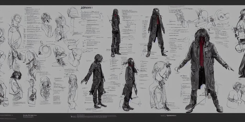 Lexica - John lennon, character sheet, concept design, contrast, hot ...