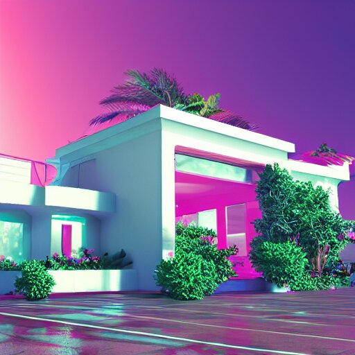 Lexica - Vaporwave house, concept