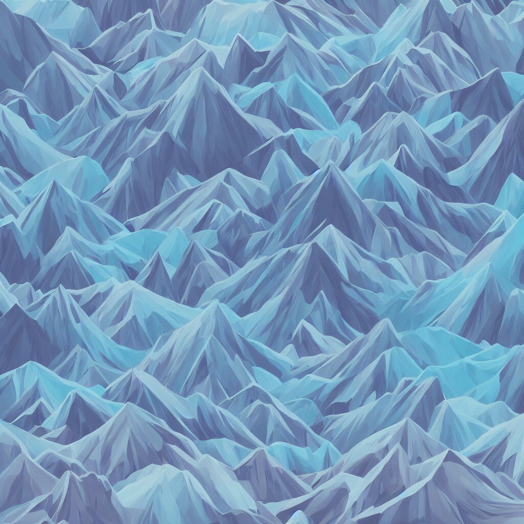 Lexica - Valley of the glacial whispers, minimal digital art with ...