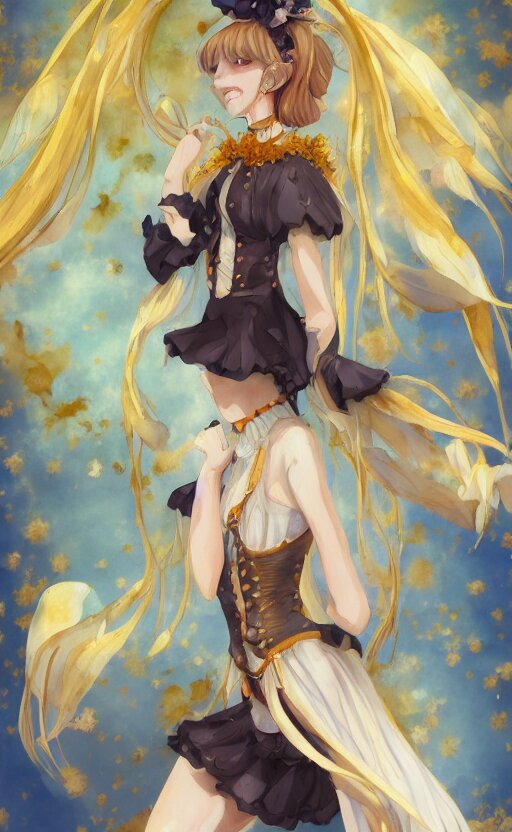 Lexica Beatrice from umineko when they cry golden butterflies