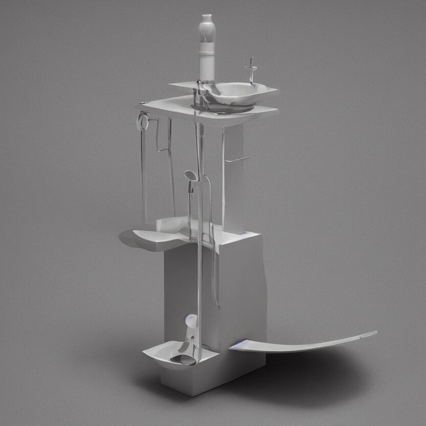 Lexica - An impossible quantum readymade machine named Fontaine, upside ...