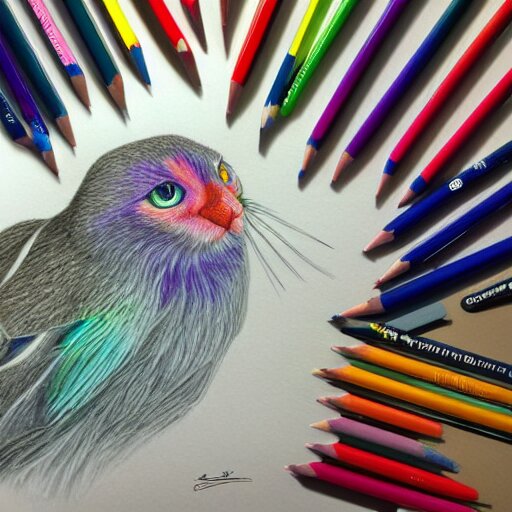 Colored pencil art on paper, highly detailed, artstation, Prism ...