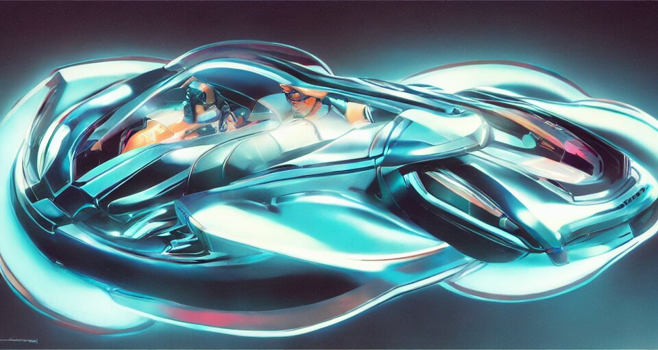 Lexica - Dream tron tesla light cycle race, hot wheels, overhead view ...