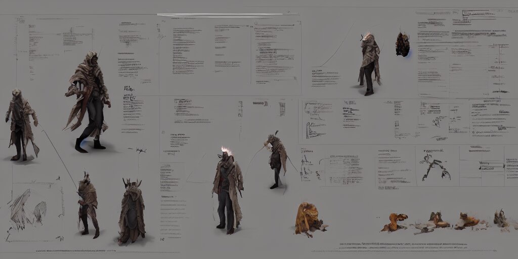 Lexica - Neil Young design, character sheet, 3d render, Greg Rutkowski ...