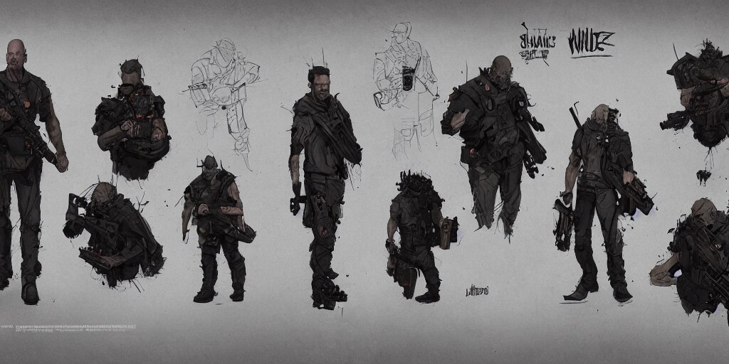 Lexica - Bruce willis, character sheet, concept design, contrast, kim ...