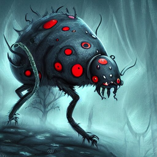 Lexica - Ladybug as a monster, fantasy art style, scary atmosphere ...