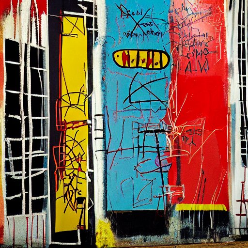 Lexica - A building designed by michel basquiat, photograph, 8 0 mm ...