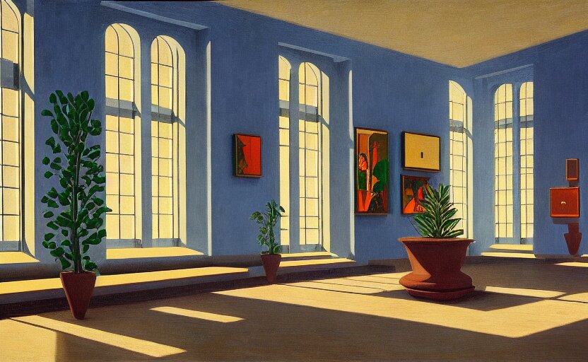Lexica - An achingly beautiful print of the interior of a modern art ...