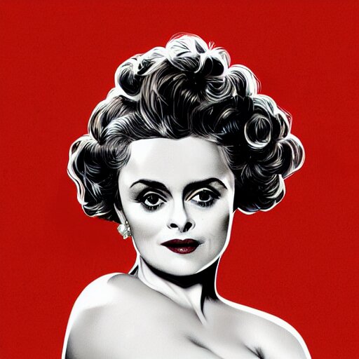 Lexica - Pin-up Helena Bonham Carter, 50’s style, illustration, highly ...