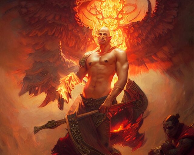 Lexica - Handsome tattooed gym fire mage firebreath magic spell vfx ...