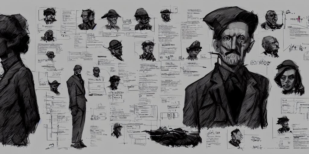 Lexica - George orwell, character sheet, concept design, contrast, kim ...