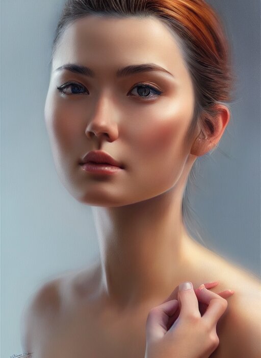 Lexica - Photo of a gorgeous young woman in the style of stefan kostic ...