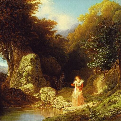 Lexica - Landscape painging by carl friedrich lessing