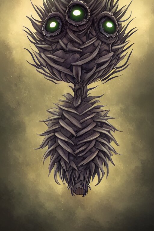 Lexica - A humanoid artichoke monster with large orb eyes, highly ...