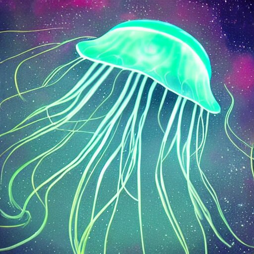 Lexica - Astral jellyfish floating through the universe