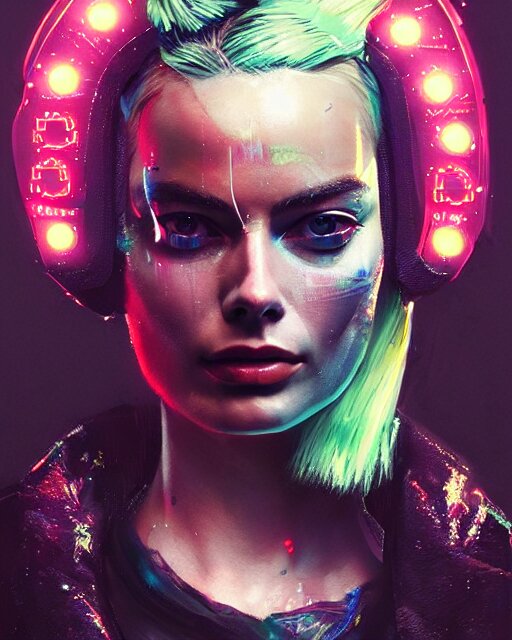 Lexica - Neon operator margot robbie, cyberpunk futuristic neon ...