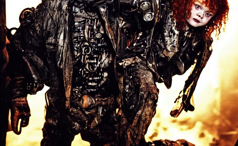 Lexica - Scary machine monster snatches sadie sink dressed as a miner ...
