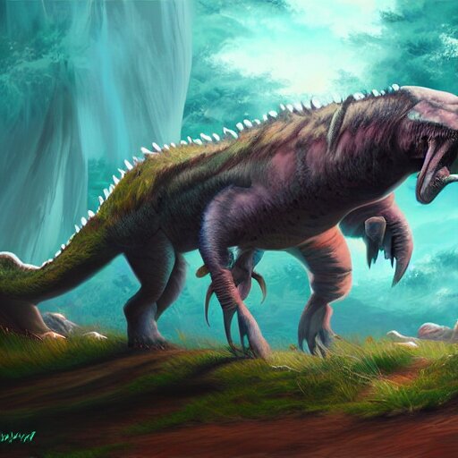 Lexica - Prehistoric animals from another planet, digital Painting ...