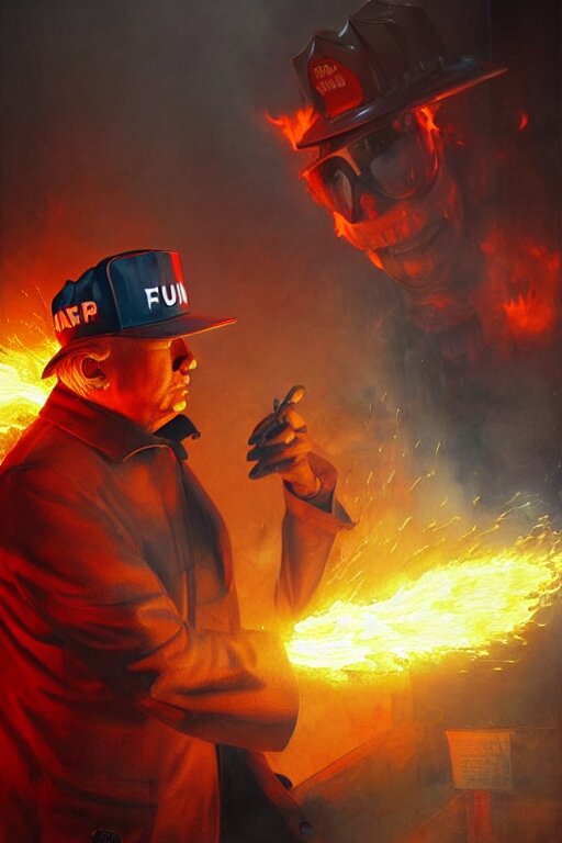 Lexica - Character art by ruan jia, donald trump dressed as a ...