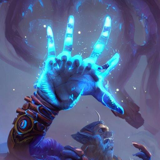 Lexica - Glowing magic hands with fingers floating in the air, hands ...