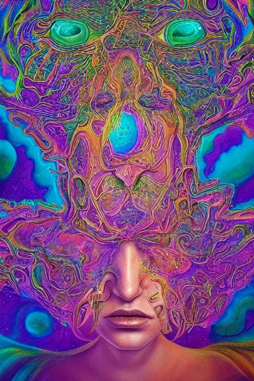 hyperrealistic abstract close-up Renaissance psychedelic!! celes ...