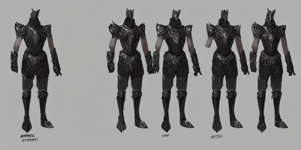 Lexica - Armor concept design sheet