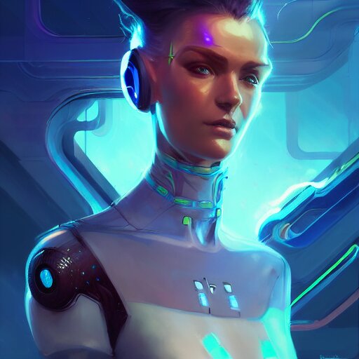 Lexica - Portrait of a beautiful cybernetic racecar driver, cyberpunk ...