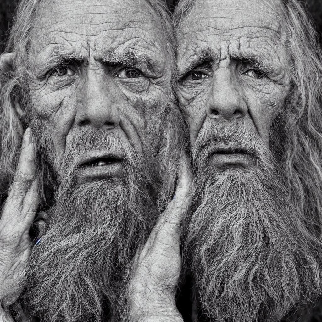 Lexica - An ancient man, extreme wrinkles, time weighs heavily, old ...