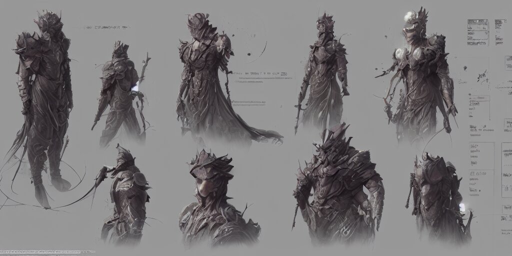 Lexica - Glass mask design, character sheet, Moebius, Greg Rutkowski ...