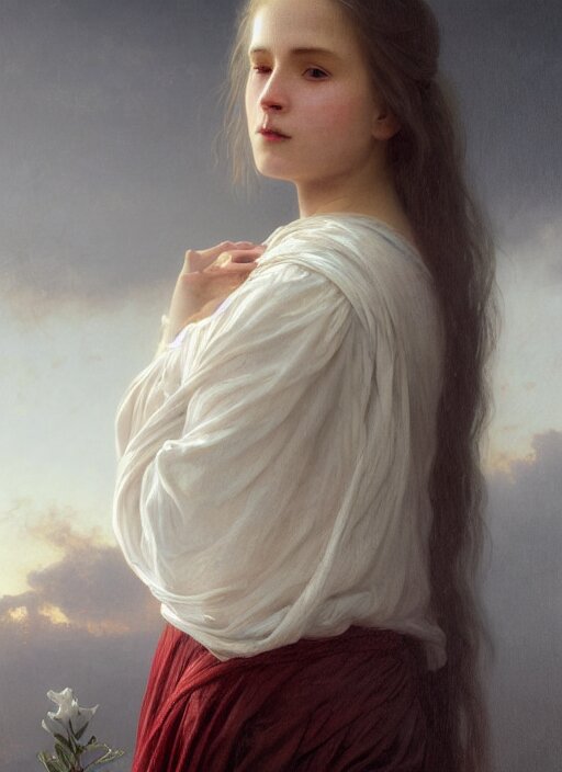 Lexica - Oil painting close up portrait of a contemplative young ...