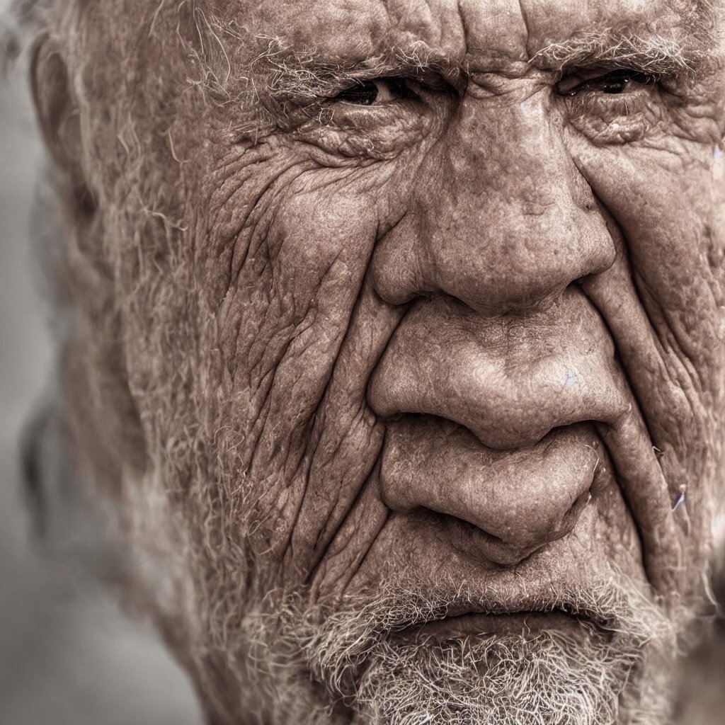 Lexica - An ancient man, extreme wrinkles, time weighs heavily, old ...