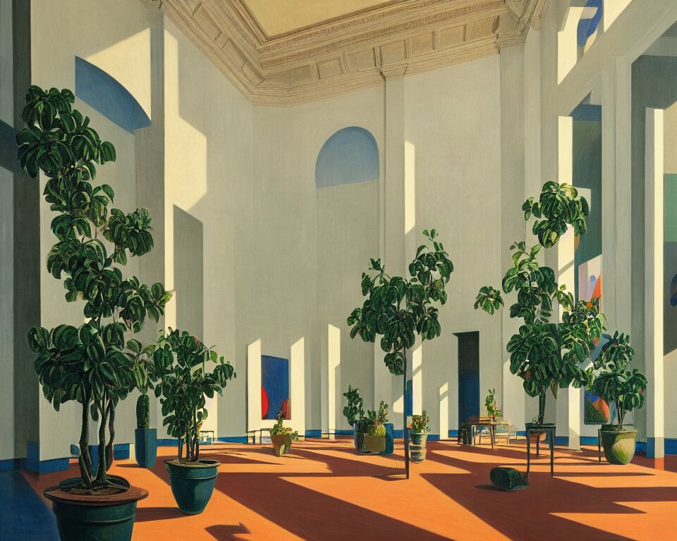 Lexica - An achingly beautiful print of the interior of a modern art ...