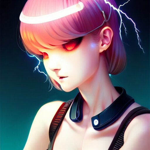 Lexica - Cute girl electrocuted, sparks, lightning, occlusion shadow ...
