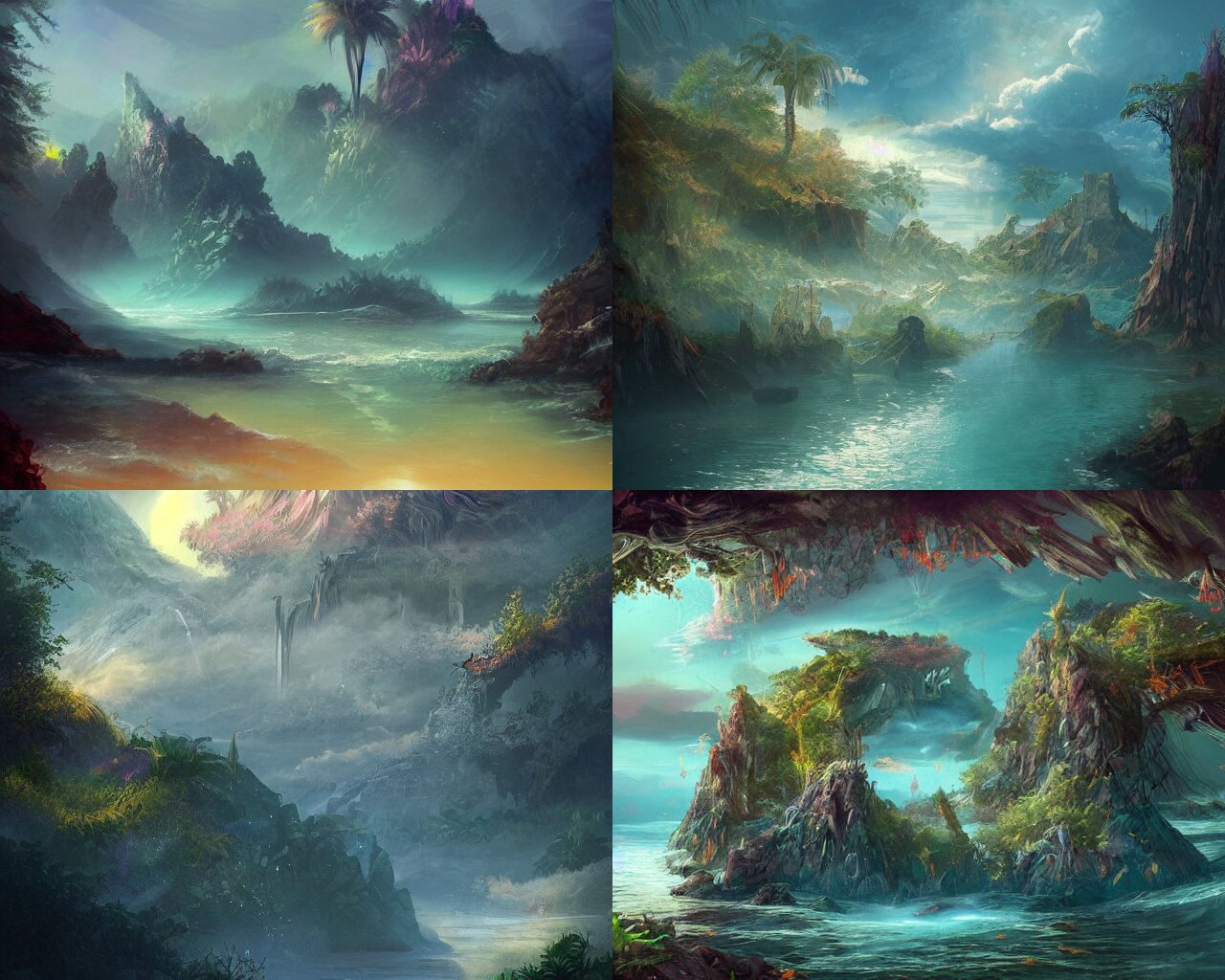 Gorgeous Fantasy Island, Ethereal, Magical, Artstation, - Arthub.ai