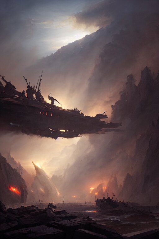 Lexica - A cinematic scene from the pyrrhic victory, concept art by ...