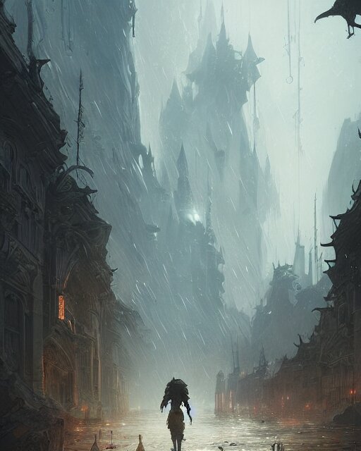 Lexica - The empty city, terrifying, evil, environment art, fantasy art ...