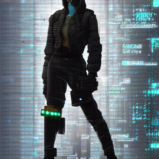 cyberpunk hacker character concept art, Stable Diffusion