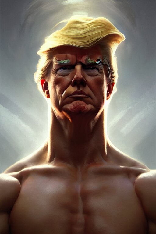 Lexica - President Donald J Trump as a Greek god, detailed face ...