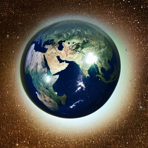 Lexica - The earth reflected in a mirror