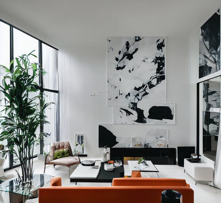 Lexica - Interior of luxury condominium with minimalist furniture and ...