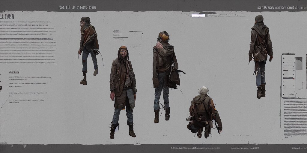 Lexica - Neil Young design, character sheet, 3d render, Greg Rutkowski ...