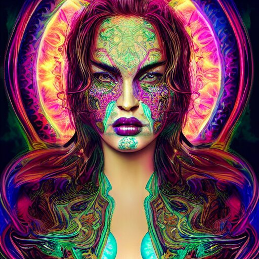 Lexica - An extremely psychedelic portrait of megan fox as lilith ...