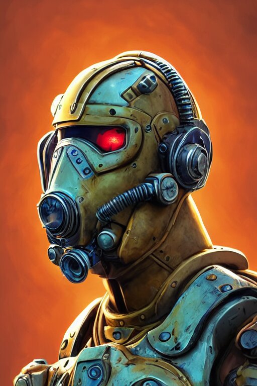 hardmesh retro futurist steampunk fallout 7 6 power armor head ...