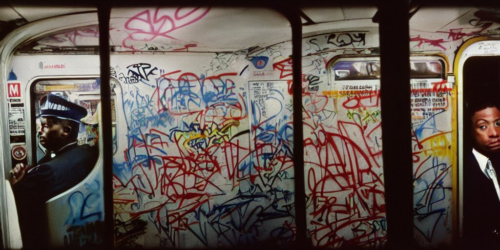 Lexica - New york subway cabin 1 9 8 0 s inside all in graffiti ...