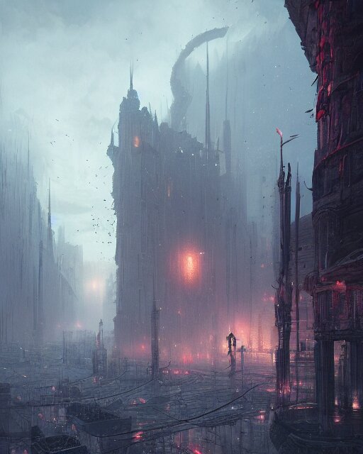 Lexica - The empty city, terrifying, evil, environment art, fantasy art ...