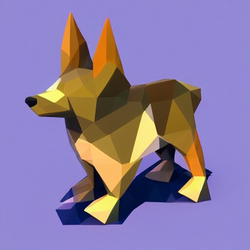 a low poly dog, isometric view, unity game asset, video game - Arthub.ai